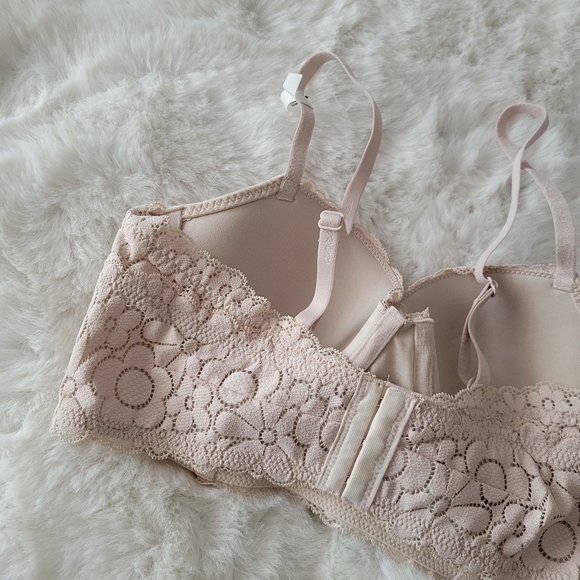🌼AERIE REAL HAPPY DEMI LIGHTLY LINED CANDY LACE BRA SIZE 34B - Picture 7 of 7